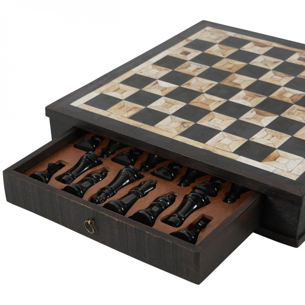Heritage Luxury Chess Set with Drawer by Libra Interiors