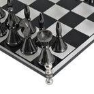 Yates Chess Set Featuring Acrylic Base and 32 Aluminium Pieces by Libra Interiors