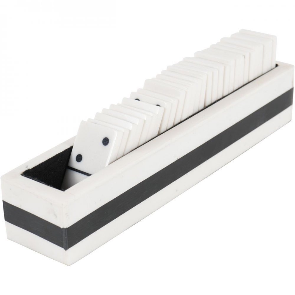 White and Black Domino Set by Libra Interiors