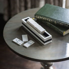 White and Black Domino Set by Libra Interiors