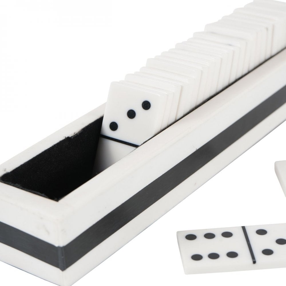 White and Black Domino Set by Libra Interiors