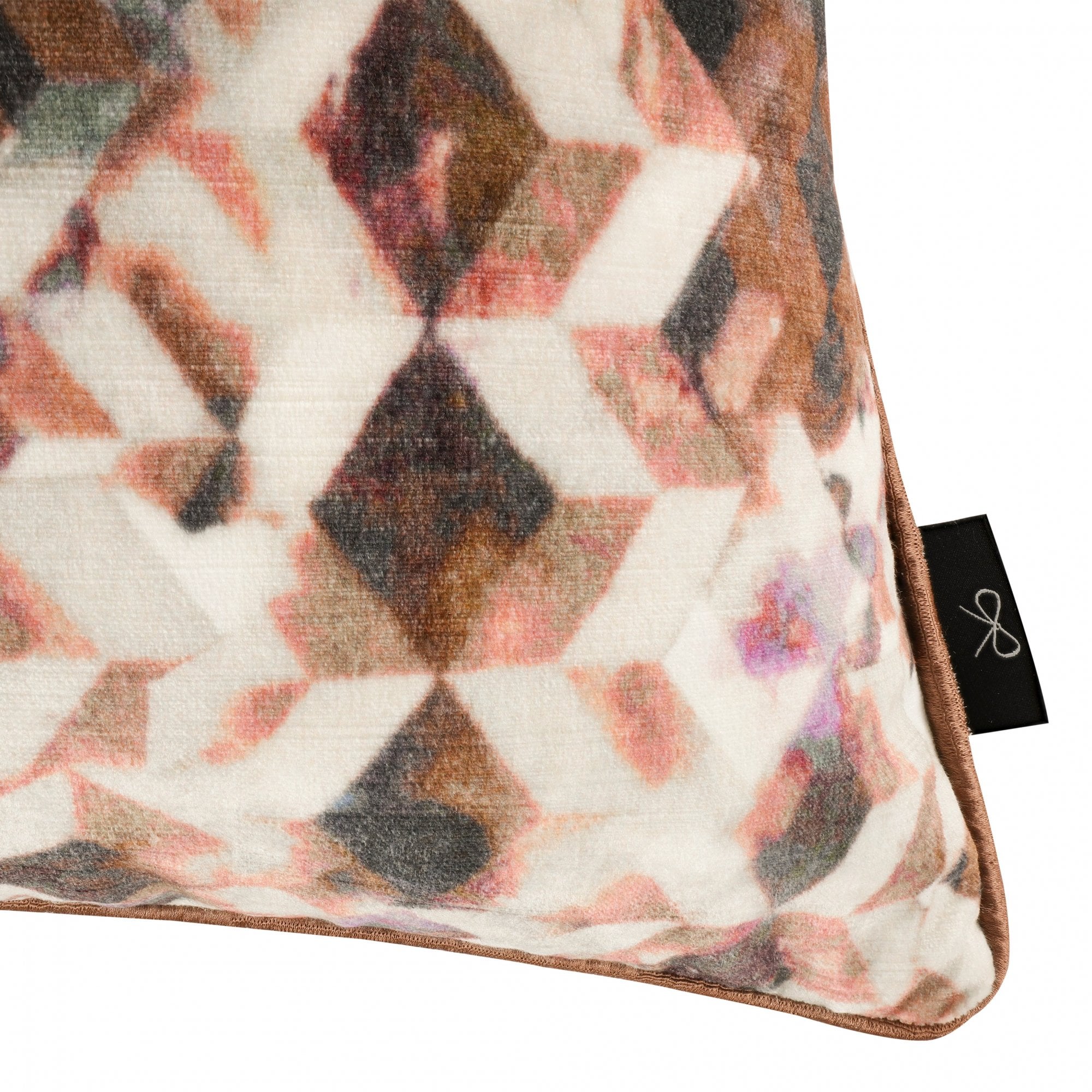 Kaleido Cushion Rosewood by Black Edition