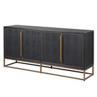Black Sideboard Faux Stingray Black Oak & Brass Frame by Kensington