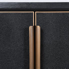 Black Sideboard Faux Stingray Black Oak & Brass Frame by Kensington