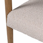 Dining Chair Boucle Fabric Upholstery Natural Wood Frame & Legs by Kensington