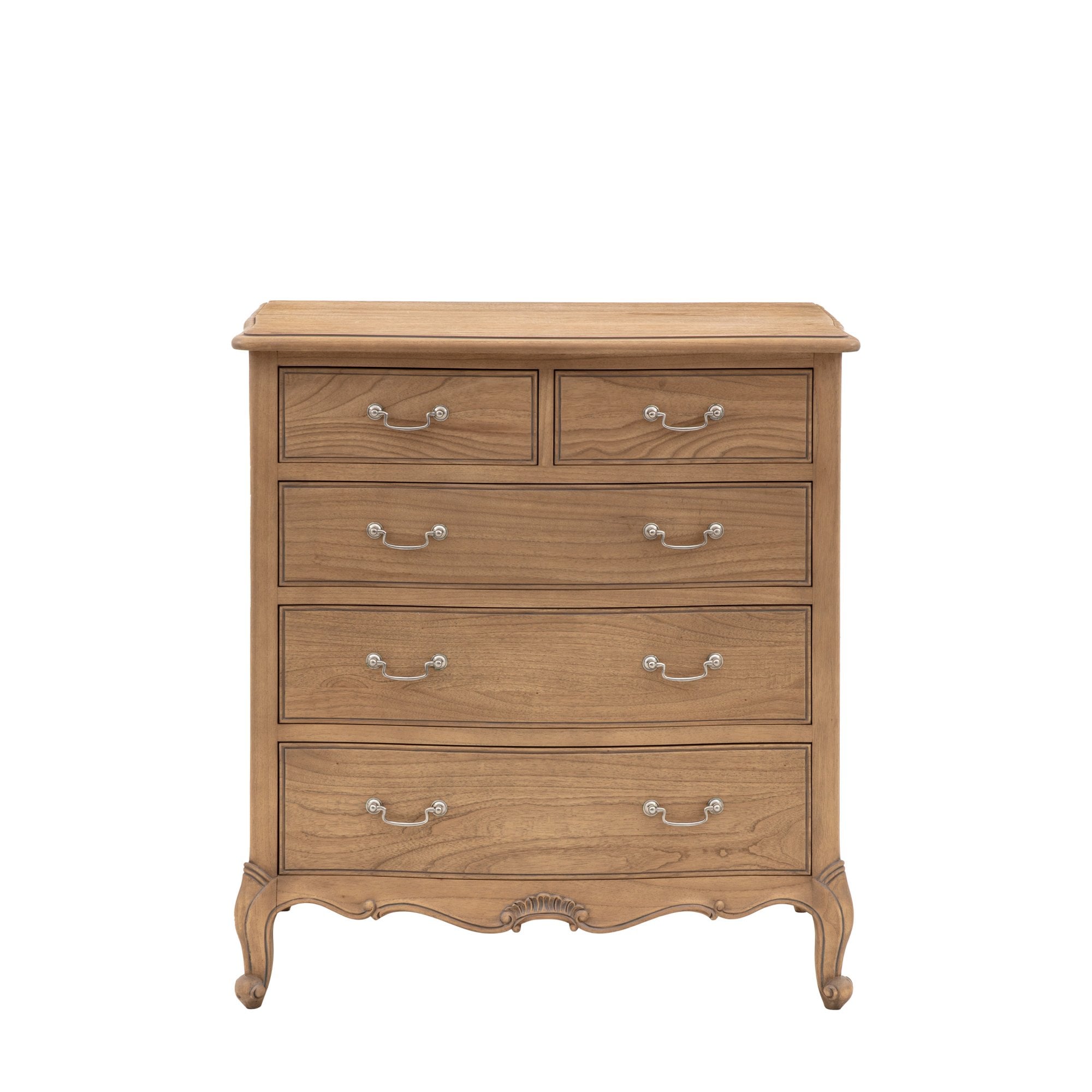 Chic Weathered 5 Drawer Chest of Drawers by Abode