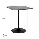 Carlten Black Square Bistro Table by Richmond Interiors