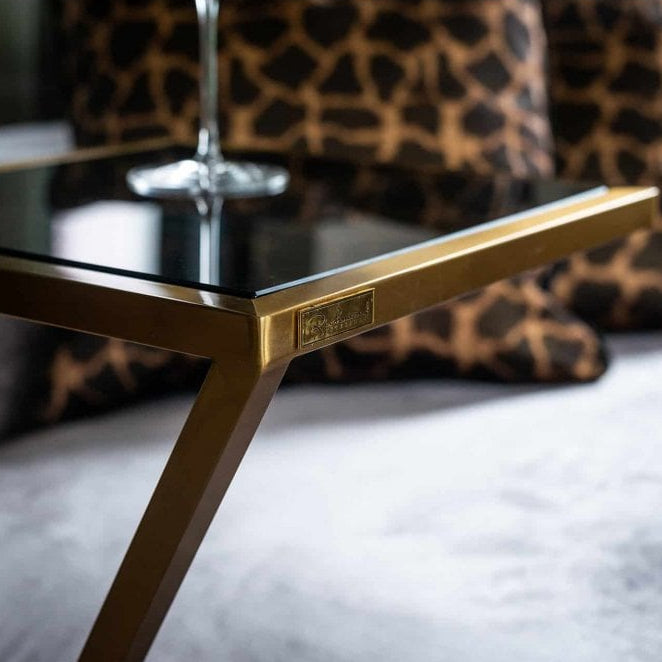 Paramount Brushed Gold Sofa Table by Richmond Interiors