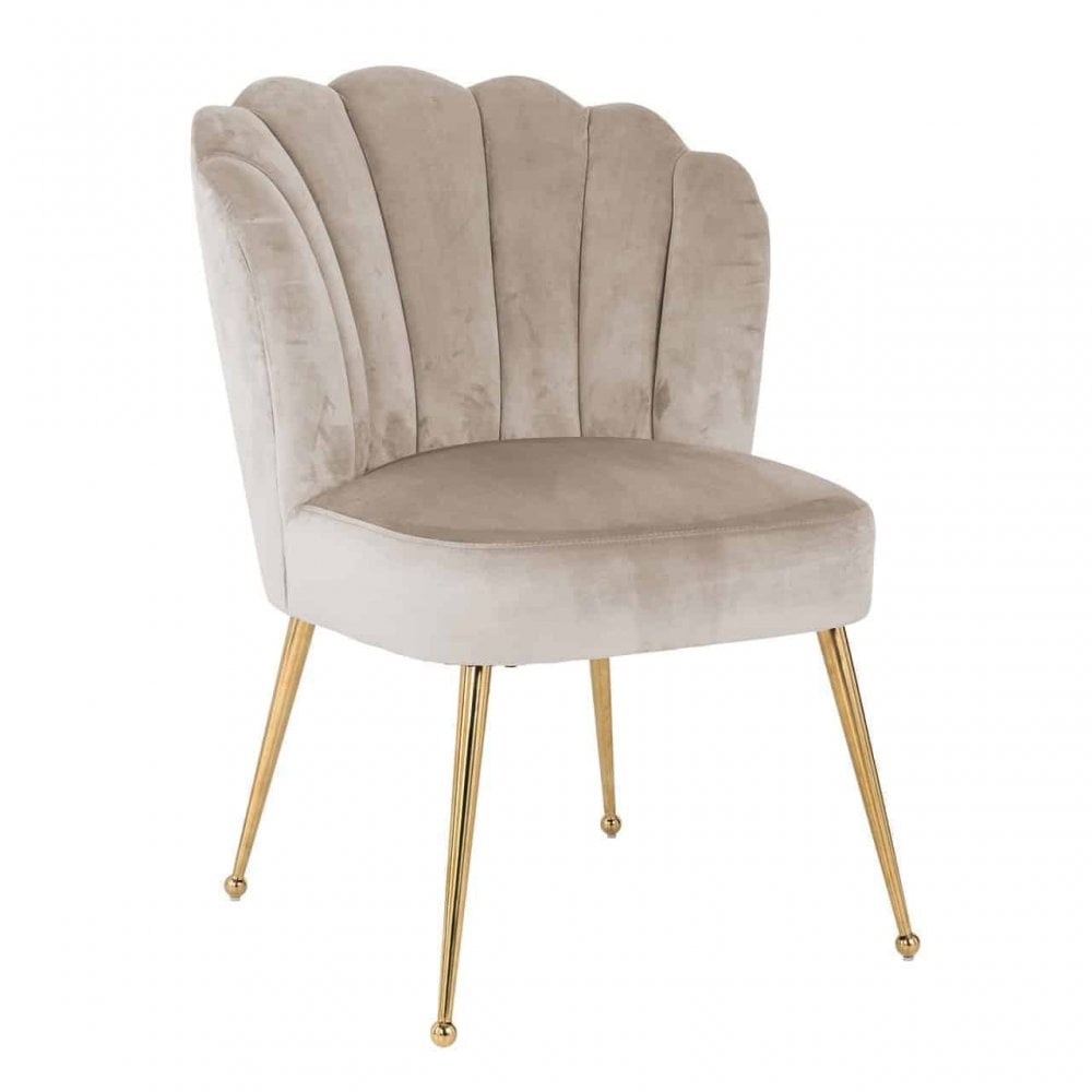 Pippa Khaki Velvet Gold Chair by Richmond Interiors