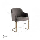 Hadley Brushed Gold Velvet Chair by Richmond Interiors