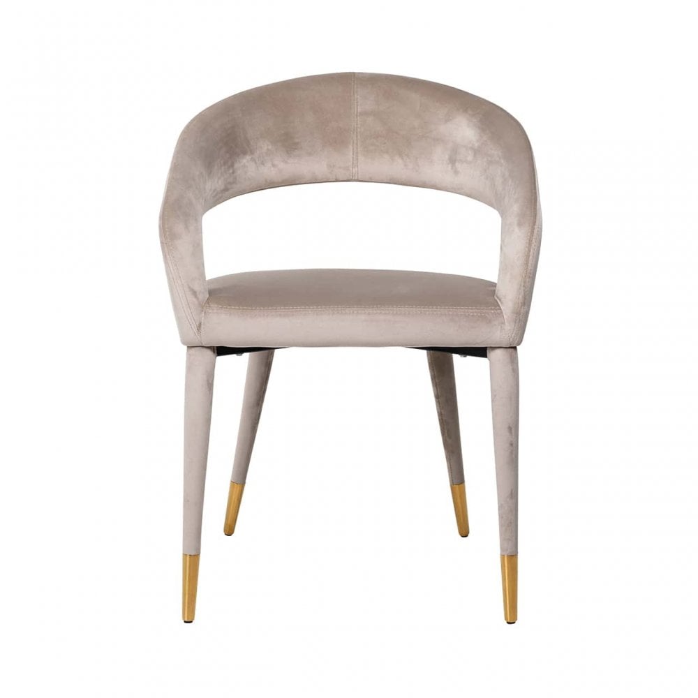 Gia Khaki Velvet Chair by Richmond Interiors