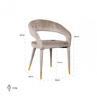 Gia Khaki Velvet Chair by Richmond Interiors