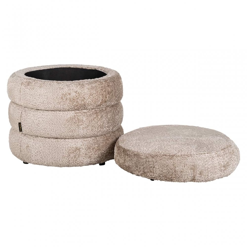Adele Natural Pouffe by Richmond Interiors