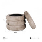 Adele Natural Pouffe by Richmond Interiors