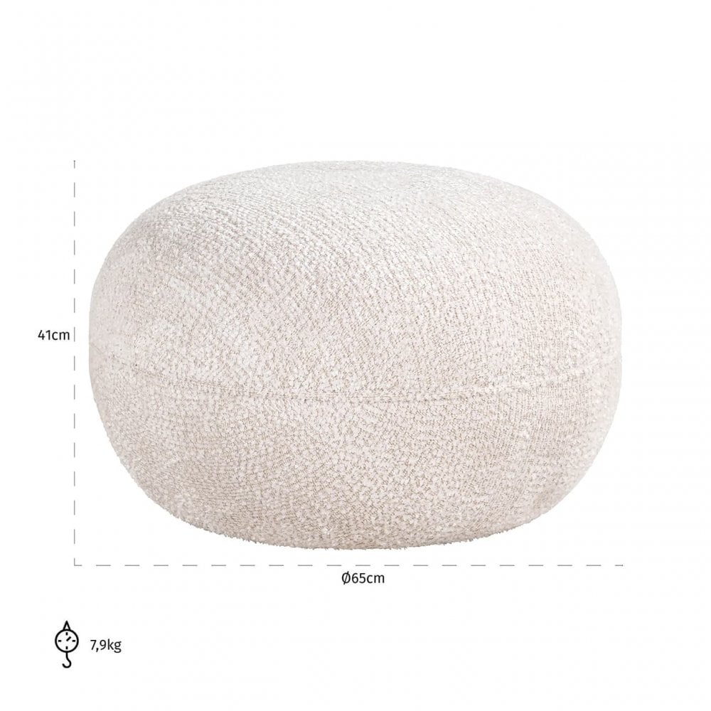 Jace Lovely Cream Pouffe by Richmond Interiors