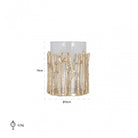 Loretta Gold Hurricane - Small by Richmond Interiors