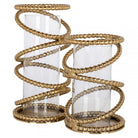Jaden Small Brushed Gold Hurricane by Richmond Interiors