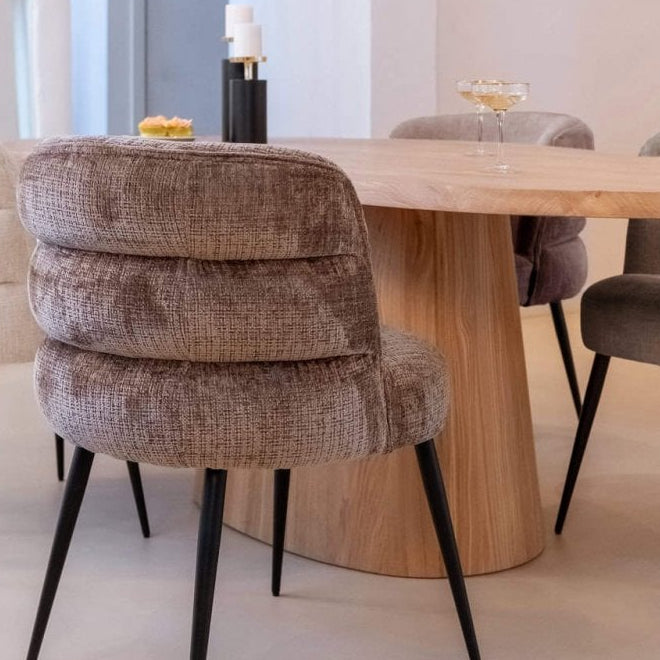 Fictus Faux Travertine Beige Dining Table - 240cm by Richmond Interiors
