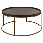 Zillon Brown Leather Coffee Table by Richmond Interiors
