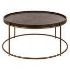Zillon Brown Leather Coffee Table by Richmond Interiors