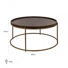 Zillon Brown Leather Coffee Table by Richmond Interiors