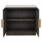 Claremont 2-Door Brown Oak & Travertine Sideboard by Richmond Interiors