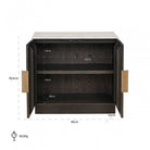 Claremont 2-Door Brown Oak & Travertine Sideboard by Richmond Interiors