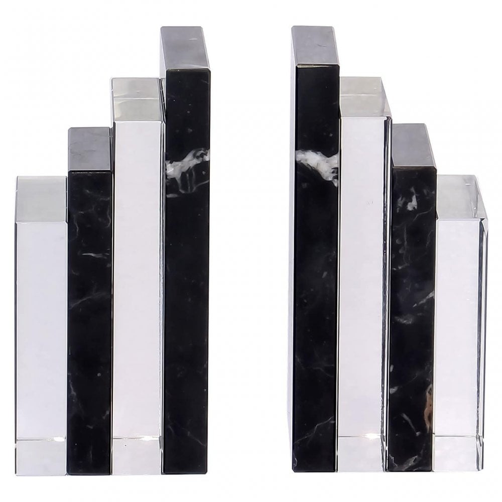 Fancy Black Marble & Crystal Bookstand by Richmond Interiors