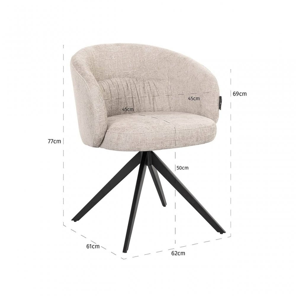 Olivia Natural Miami Swivel Chair by Richmond Interiors