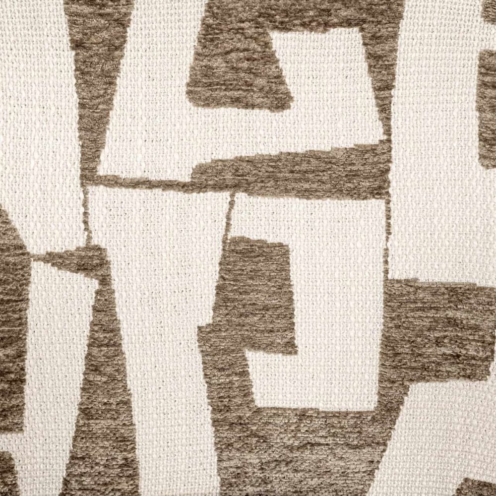 Milly Moss Fabric Graffic Swivel Dining Chair with Black Legs by Richmond Interiors