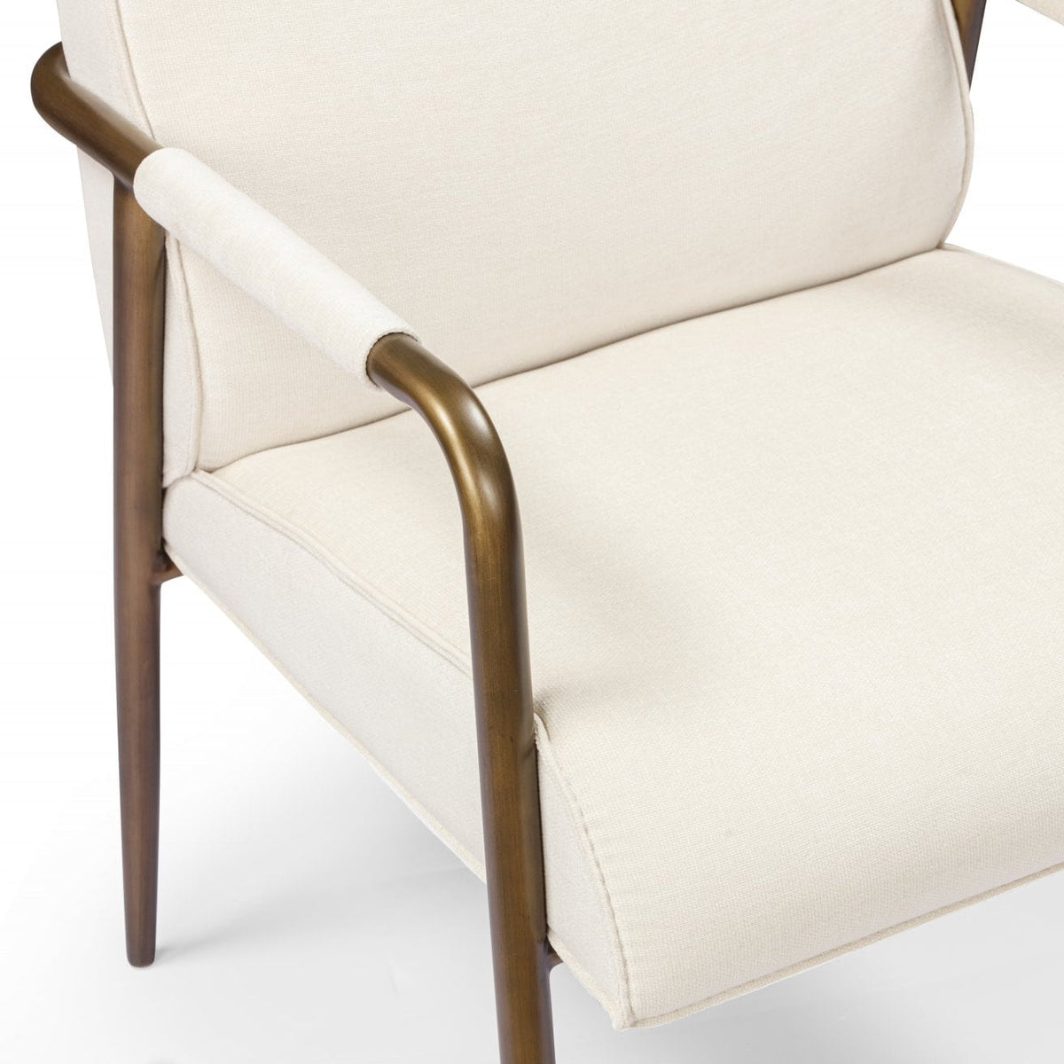 Campden Clay Fabric Armchair with Bronze Frame by D.I. Designs