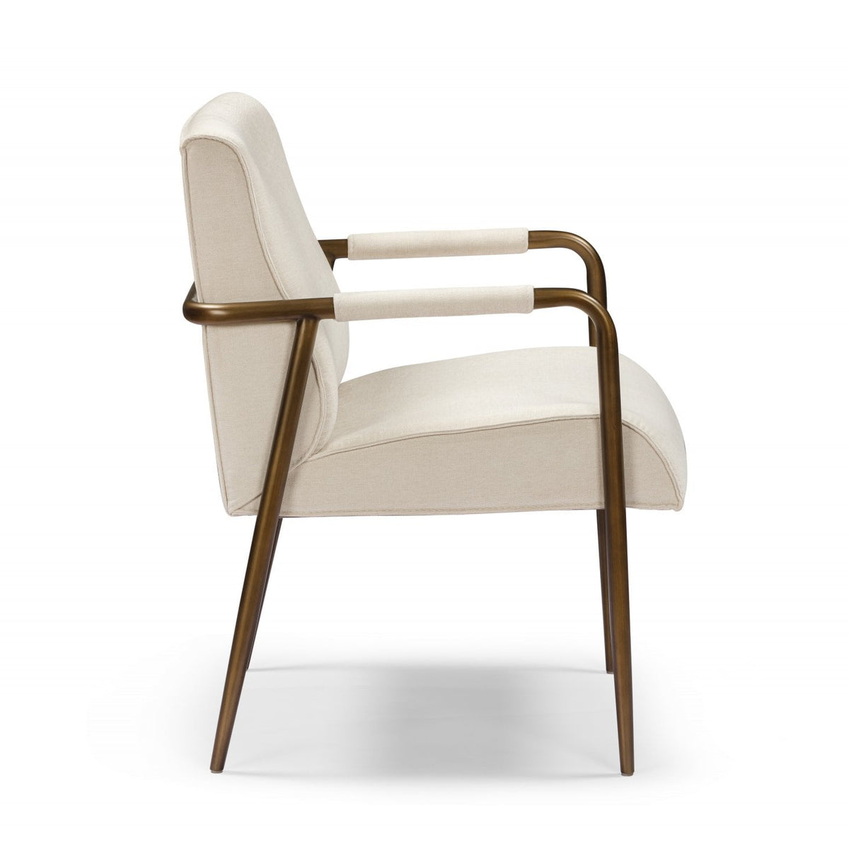 Campden Clay Fabric Armchair with Bronze Frame by D.I. Designs
