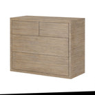 Wickham Ribbed Oak Wood Chest of Drawers by D.I. Designs