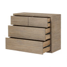 Wickham Ribbed Oak Wood Chest of Drawers by D.I. Designs
