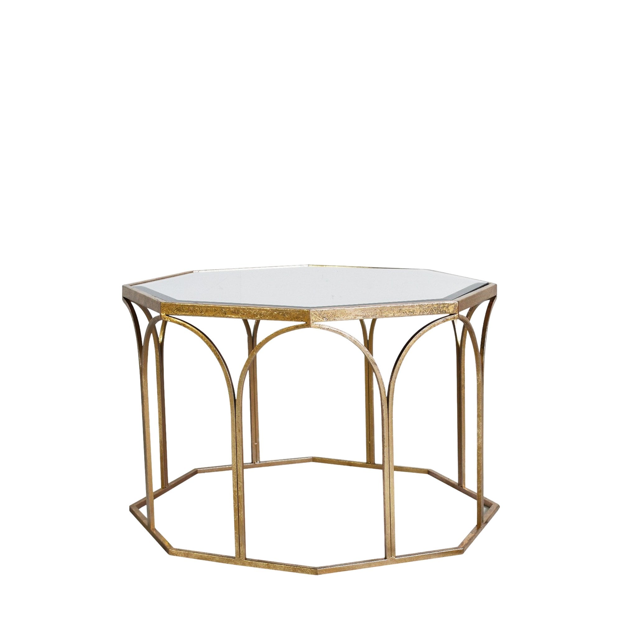 Canterbury Gold & Glass Coffee Table by Abode