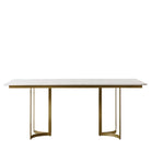 Everton Dining Table Gold & White by Abode