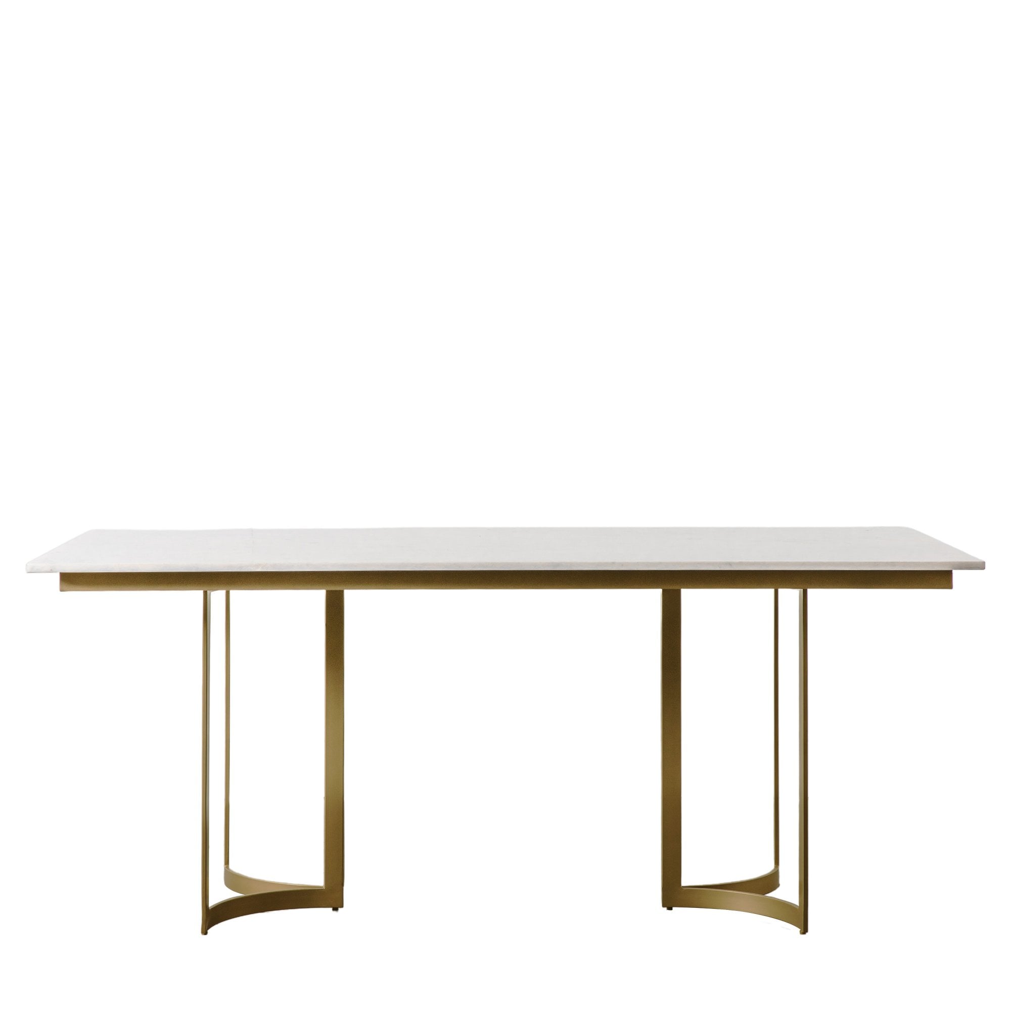 Everton Dining Table Gold & White by Abode