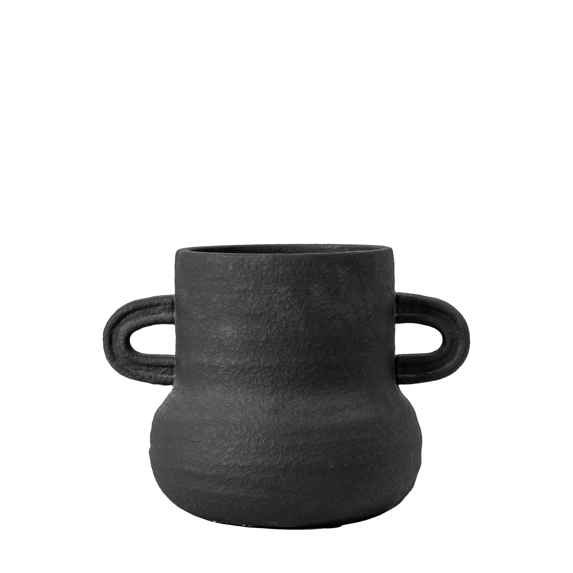 Gorki Small Black Cement Vase by Abode