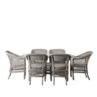 Menton 6 Seater Oval Dining Set Stone by Abode