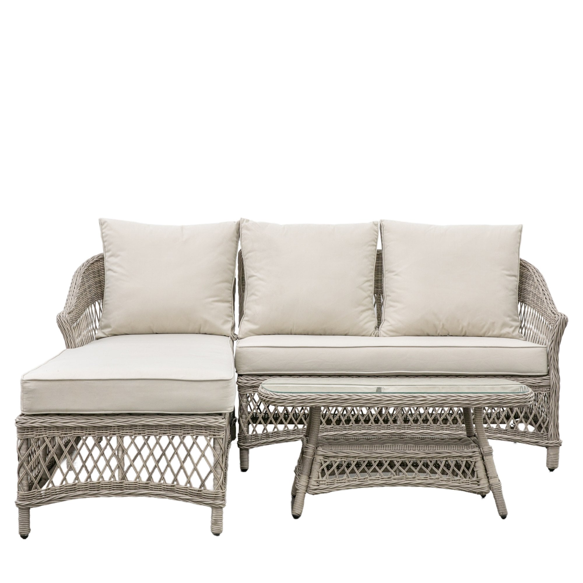 Menton Chaise Set Stone by Abode