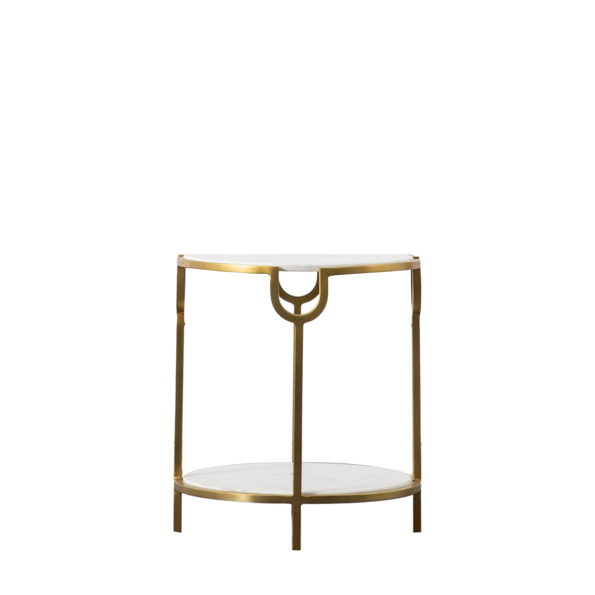 Weston White Marble Side Table by Abode