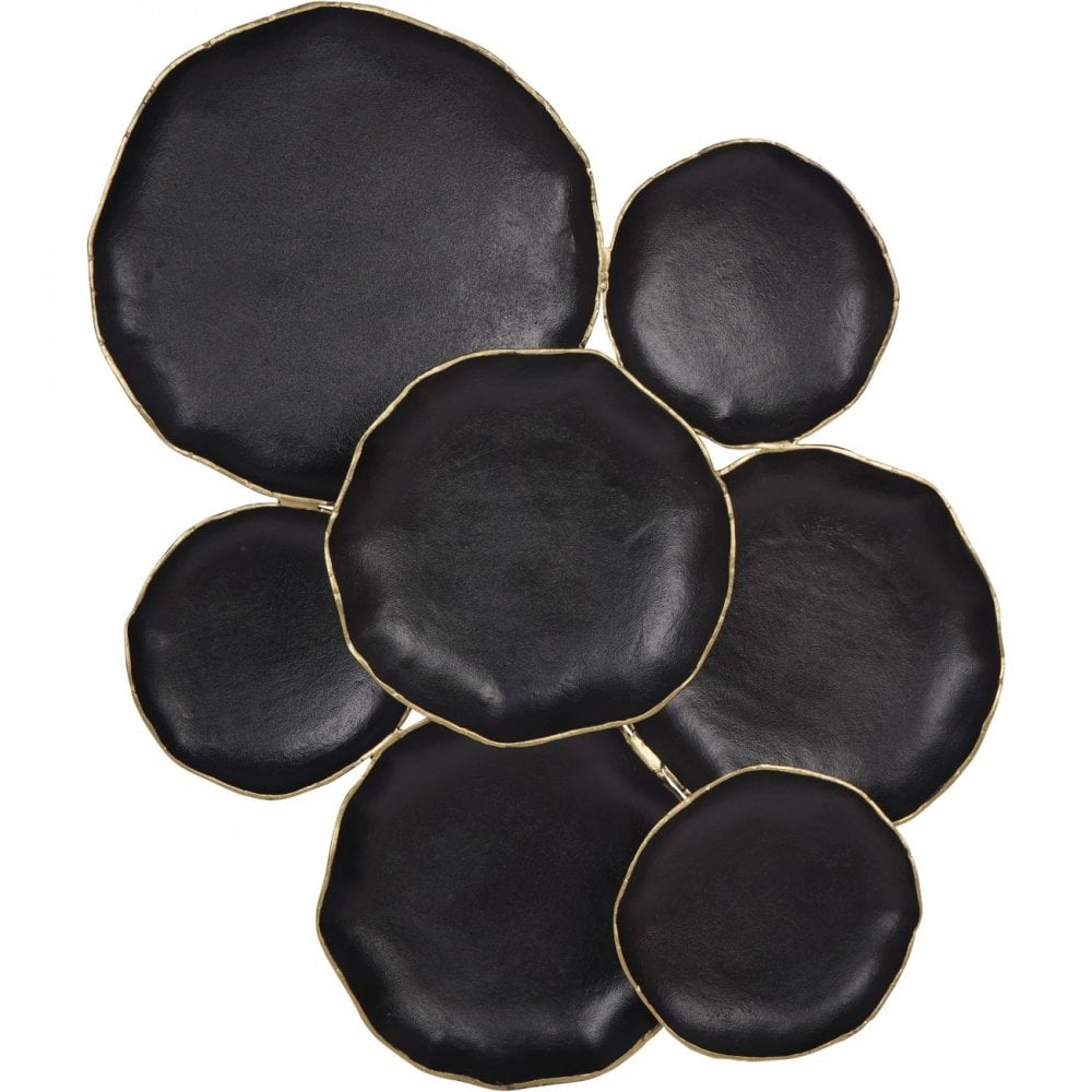 Arlow 7 Disc Black Metal Wall Art by Libra Interiors