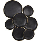 Arlow 7 Disc Black Metal Wall Art by Libra Interiors