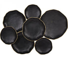 Arlow 7 Disc Black Metal Wall Art by Libra Interiors