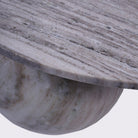 Salento Grey Marble Round Coffee Table by Libra Interiors
