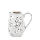 Meadow Embossed Ceramic Jug Stone by Abode