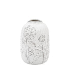 Meadow Embossed Large Ceramic Vase Stone by Abode