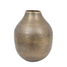 Zahara Small Hammered Metal Vase Antique Brass by Abode