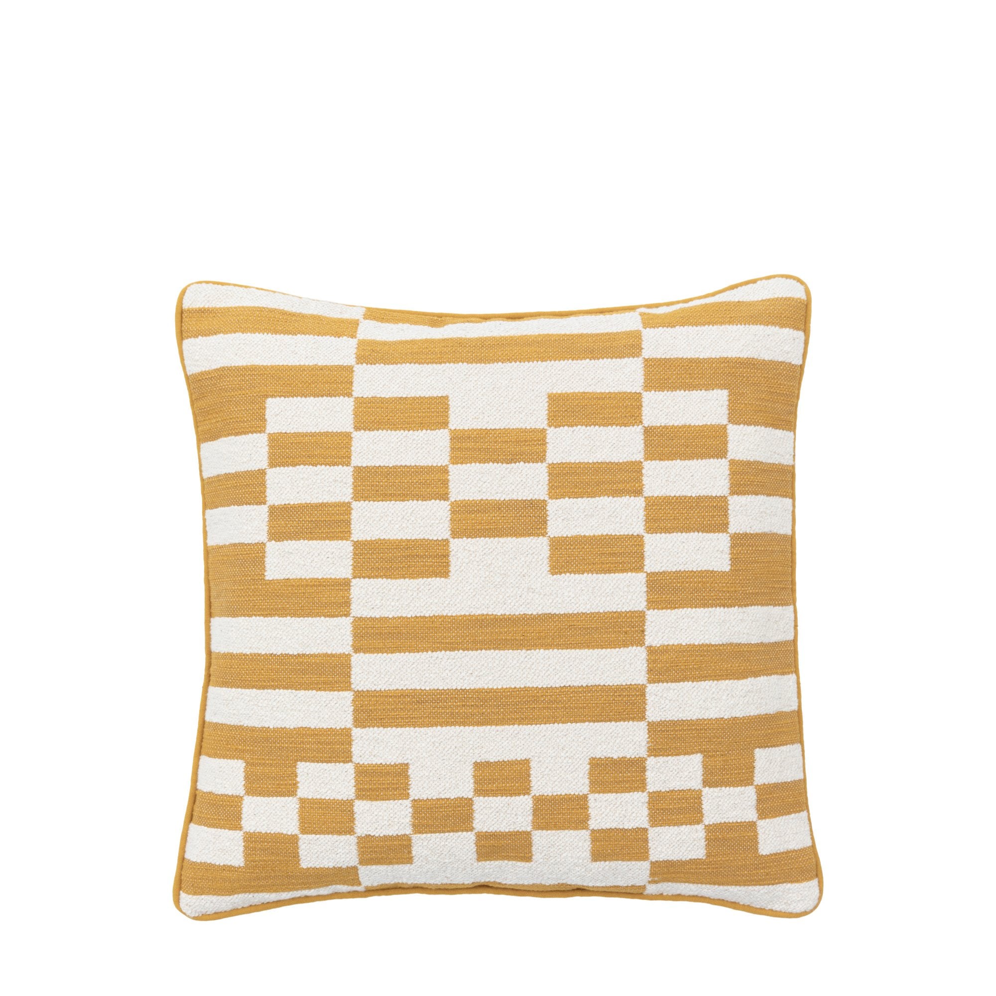 Lohko Woven Cushion Ochre by Abode