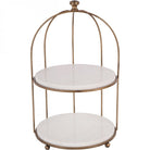Belvedere Aged Gold Two Tiered Stand by Libra Interiors